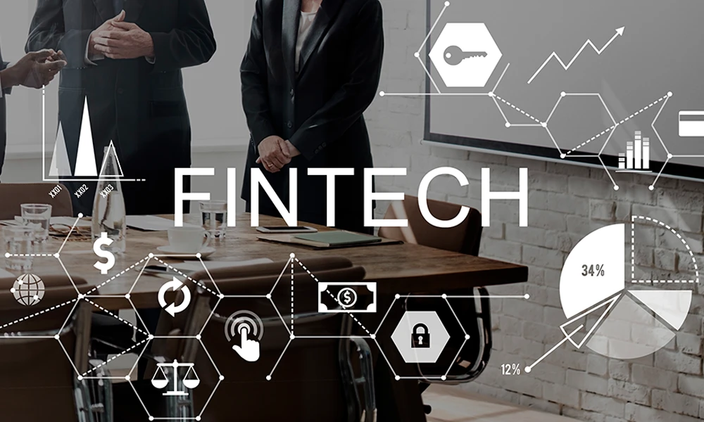 Fintech industry solutions illustration