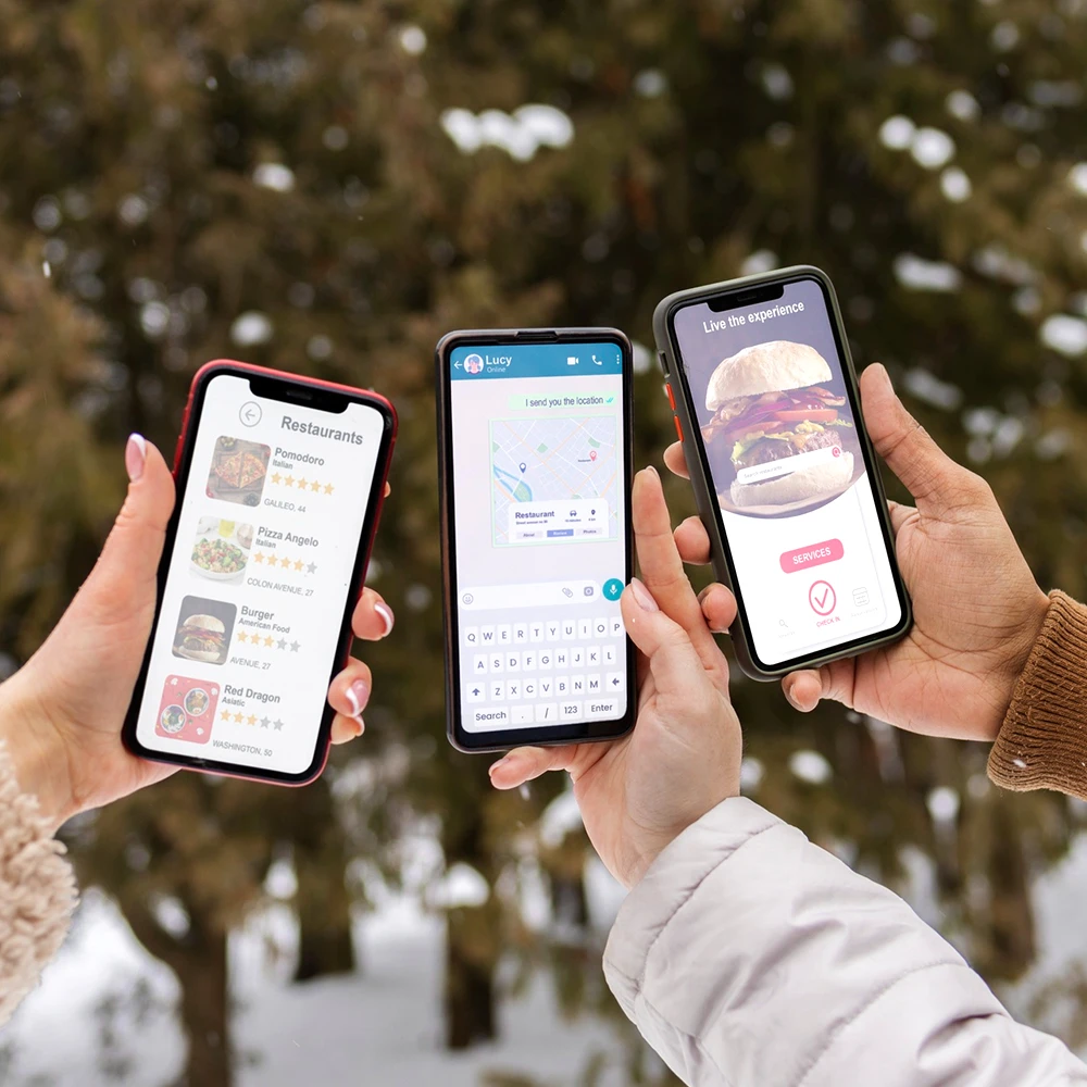 Mobile app interface mockup